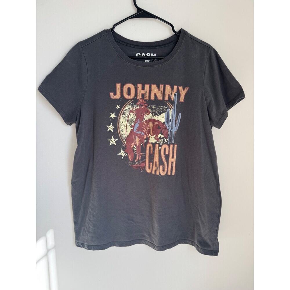 CASH Johnny Cash Graphic Short Sleeve Cotton T Shirt Country